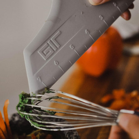 GIR: Get It Right Silicone Spatula & Pan Scraper - 8-Inch Red - Heat-Resistant Bowl Scraper With Built-In Measurements - Non-Scratch & Dishwasher ...