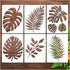 Large Tropical Leaf Stencils for Painting on Wood Wall Reusable 16in Leaves Fern Palm Stencils for Crafts Canvas Furniture Wall Drawing Card Makin...