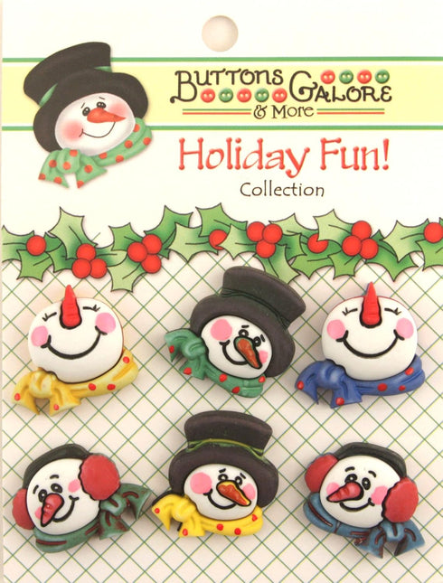 Buttons Galore Christmas Craft & Sewing Buttons - Snowman Medley - Set of 3 Cards...