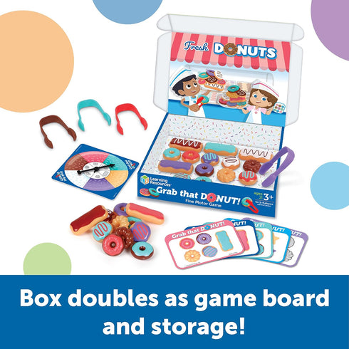Learning Resources Grab That Donut!, 39 Pieces, Ages 3+,Fine Motor Game, Toddler Learning Toys,Toddler Toys, Educational Games for Kids, Preschool...