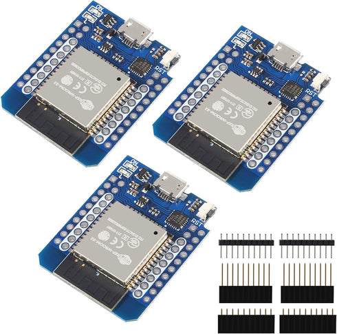 ESP32 D1 Mini NodeMCU ESP-WROOM-32 WLAN WiFi Bluetooth IoT Development Board 5V Compatible with Arduino (3pcs)......