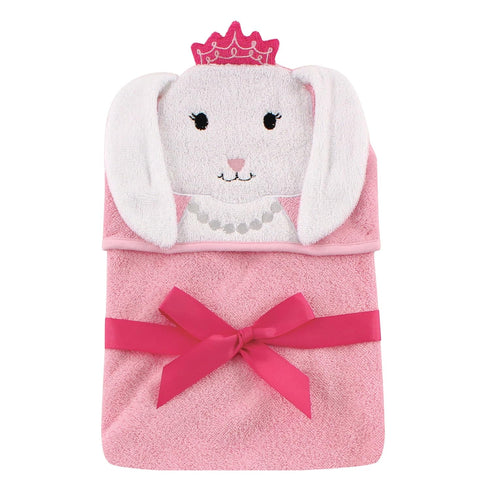 Hudson Baby Unisex Baby Cotton Animal Face Hooded Towel, Princess Bunny, One Size...