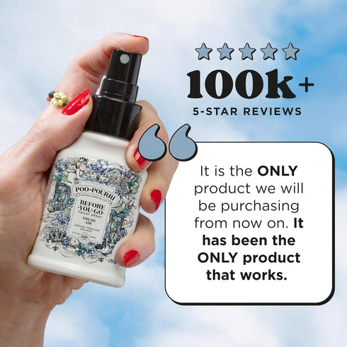 Poo-Pourri Before-You-Go Toilet Spray, Fresh Air, 4 Fl Oz - Jasmine, Fresh Air and Mint...