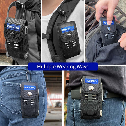 Multitool Sheath for Belt, 900D Nylon Multitool Pouch with 4 Pockets Knife Sheath, EDC Tool Pouch Holster for Multitool Pocket Knife Tactical Pen ...