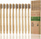 10 Count Bamboo Toothbrushes (Toothbrush Soft+Toothbrush Medium) Charcoal Toothbrushes - Natural Wood Toothbrushes Bulk, Reusable Travel Toothbrus...