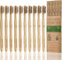 10 Count Bamboo Toothbrushes (Toothbrush Soft+Toothbrush Medium) Charcoal Toothbrushes - Natural Wood Toothbrushes Bulk, Reusable Travel Toothbrus...