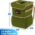 EPAuto Waterproof Car Trash Can with Lid and Storage Pockets, 2.5 Gallon Leakproof, Green...