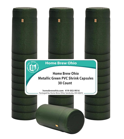 1 X Metallic Green PVC Shrink Capsules set of 30...