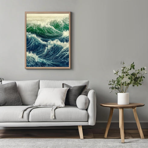 Posterizer 1 pcs-ocean waves-beautiful nature art work 6-Landscape & Nature Art-Coastal & Nautical Art-Decor for Home & Office- unframed wall art...