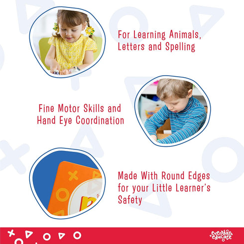 Matchimal 26 Pair Animal Matching Alphabet Memory Game for Toddlers, Preschool, Kindergarten and Home Activities. Educational Toy & Learning Puzzl...