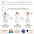 Amazing Baby Transitional Swaddle Sack, Arms Up Half-Length Sleeves & Mitten Cuffs, Swaddle for Newborn Transition to Baby Sleep Sack Wearable Bla...