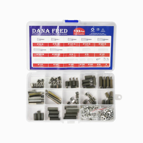M4 Hex 304Stainless Steel Standoff Male Female Metric Thread Mount Spacer Screw Nut Bolt Motherboard Spacer Prototyping Accessories for PCB, Quadc...