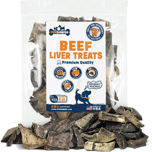 Beef Liver Dog Treats | Hickory Smoked Flavor Liver Treats for Dogs Made in The USA | Nutritious Dog Liver Treats | All-Natural Dehydrated Liver D...