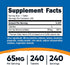 Nutricost Iron (As Ferrous Sulfate) 65mg, 240 Tablets - Non-GMO, Gluten Free...