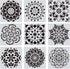 Woohome 18 PCS Reusable Stencils Painting Drawing Mandala, 9 PCS 12 x 12 Inch Painting Template and 9 PCS 6 x 6 Inch Painting Stencils for DIY Roc...