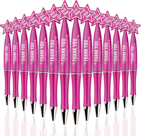 48 Pcs Thank You Ballpoint Pens Employee Appreciation Gifts for Women Inspirational Pens for Nurses Coworker Graduation Gifts Motivational Star Pe...