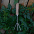 Rooty Hand Cultivator with Stainless Steel, Wooden Handle,Easy for Garden Weeding Cultivating,Soil Loosening/Rust Resisitant...