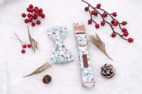 Unique style paws Christmas Dog Collar, Pet Collar Dog Bow tie Collar Gift for Girl or Boy Dogs, Adjustable Dog Collar for X-Large Dogs...