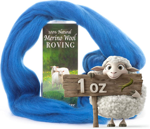 Desert Breeze Distributing 100% Natural Merino Wool Roving - Premium Combed Top Merino Roving Wool - Tapestry, Spinning, Wet Felting & Needle Felt...