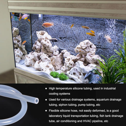 10m(33ft) 1mm(0.04") ID x 2mm(0.08") OD Silicone Tubing Clear Industrial Plastic Tubing Pure Silicone Hoses for Pump Siphoning Draining Irrigation...