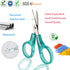 PAFASON Sharpest & Precise Stainless Steel Curved Straight Thread Yarn Fabric Cutting Mini Scissors with Protective Cover - Ideal for Embroidery Q...