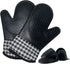 4pcs Set Oven Gloves and Pot Holder Set, Heat-Resistant 500 Degree, with Mini Oven Gloves and Insulation Clips, Non-Slip Food-Grade Long Oven Glov...
