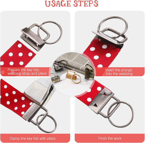 60 Pieces Key Fob Hardware Set, 20 Key Fob Hardware Wristlet with Ring 20 Leather Keychain Tassels 20 Swivel Snap Hooks for Keychain Making Suppli...