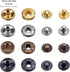 100 Set Snap Fasteners Leather Snaps Button Kit Press Studs with 4 Pieces Fixing Tools, 12.5 mm in Diameter...