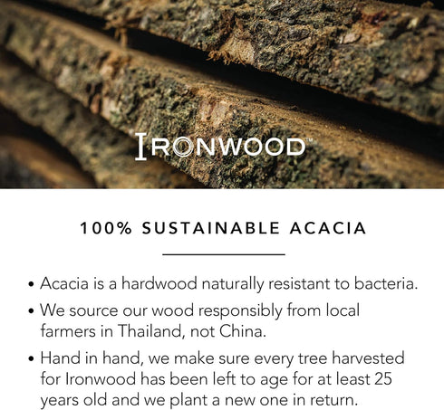 Ironwood Gourmet Cutting Board, Acacia Wood, 10.6 x 7-Inch...