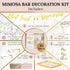 93Pcs Deluxe Mimosa Bar Supplies Decoration Kit - Drink Tray, Mimosa Bar Sign, But First Mimosas Banner & More - Bridal Shower Decorations, Birthd...