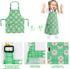 BeeGreen Kids Cooking Aprons w Adjustable Strap Kitchen Aprons w Front Pocket for Kids Toddler Painting Baking Artist...