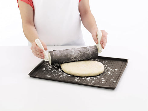 Lekue Micro Perforated Silicone Baking Pizza Mat, 15.7" x 0.59" x 11.8", Brown...
