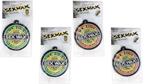 Sex Wax Air Fresheners 4-Pack (2 X's Coconut Scent & 2 X's Pineapple Scent)...