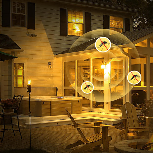 PAR30 Yellow LED Bug Light Bulb Outdoor, 100W Equivalent, 12W LED Flood Light Bulb, E26 Base Yellow LED Security Lights for Porch Lights, Hallway ...