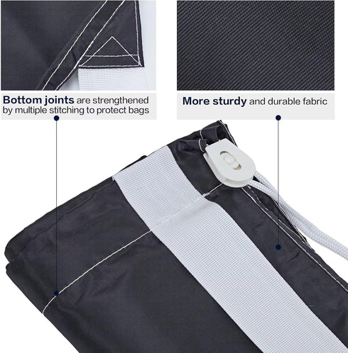 HOMEST 2 Pack XL Nylon Laundry Bag with Strap, Large Dirty Clothes Organizer, Easy Fit a Laundry Hamper or Basket, Can Carry Up to 4 Loads of Laun...