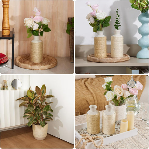 Yangbaga Cat Natural Sisal Rope for Scratching Post Tree Replacement, Hemp Rope for Repairing, Recovering or DIY Scratcher, 6mm Diameter, Come wit...