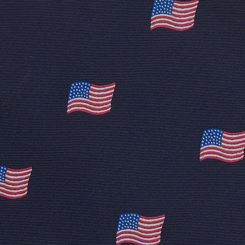 Jacob Alexander Men's Woven American Flags USA Navy Bow Tie Pre-Tied Banded Adjustable...