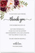 321Done Thank You Placecards for Wedding (Set of 50) Large 4" x 6" Table Place Setting Cards - Made in USA - Watercolor Red Roses Floral on White...