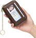 imeetu RFID Credit Card Wallet, Genuine Leather Zipper Card Case Holder with Removable Keychain(Brown)...