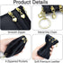 imeetu Leather Coin Keychain Purse for Women, Small Change Purse for Coins, Coin Pouch Wallet with 4 Zippered Pockets (Black)...