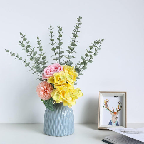 36pcs Artificial Eucalyptus Leaves Stems Real Grey Green Touch Leaf Branches for Home Office Flowers Bouquet Centerpiece Wedding Decoration...