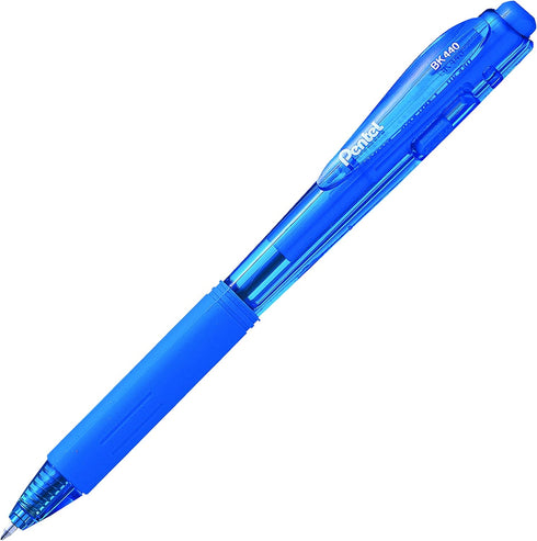 Pentel WOW! Retractable Ballpoint Pens, Medium Line, Sky Blue Ink, Box of 12 (BK440-S)...