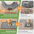 Large Dog Bowl Mat Pet Feeding Mat for Floor Waterproof with Edges, Silicone Placemats for Cat and Dog Water Bowl, Nonslip Pet Food Mat, Tray for ...