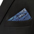 S&W SHLAX&WING Ties for Men Blue Paisley Matching Pocket Square Only...
