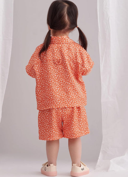 Simplicity Easy Toddlers' Button-Front Top, Pants, Shorts and Hat Sewing Pattern Packet, Design Code S9798, Sizes 1/2-1-2-3-4, Multicolor...
