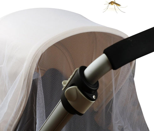 Mosquito and Bug Net for Baby Strollers, Bassinets, Cradles and Car Seats – Insect Net Safe Mesh White Buggy Cover for Pushchairs, Prams, and Carr...