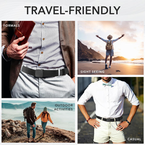 K-Bern Secure Traveler Hidden Money Belt - Zippered Inner Pocket - Ultimate Protection for Crowded Venues and Travel...