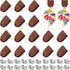 Wood Earring Posts for Jewelry Making,70Pcs Wood Studs for Earring Making Wooden Stud Earrings Posts with Loop Earring Findings Earring Pin Studs ...