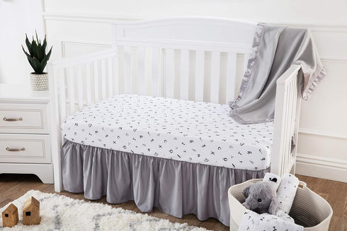 TL Care Fleece Blanket with Silk-Like Satin Trim, Soft, Warm & Cozy, Gray, 30" x 40" for Boys and Girls, Perfect for Baby Carrier, Stroller, Trave...