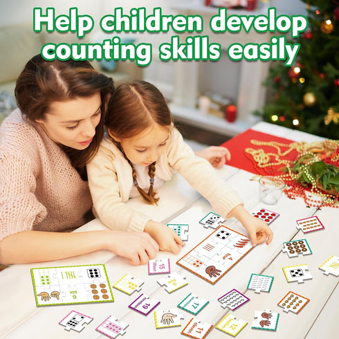Number Puzzle Cards,Counting Toys,Math Manipulatives,Math Games for Kids,Toddler Puzzles,Matching Games,Preschool Learning Activities,Kindergarten...